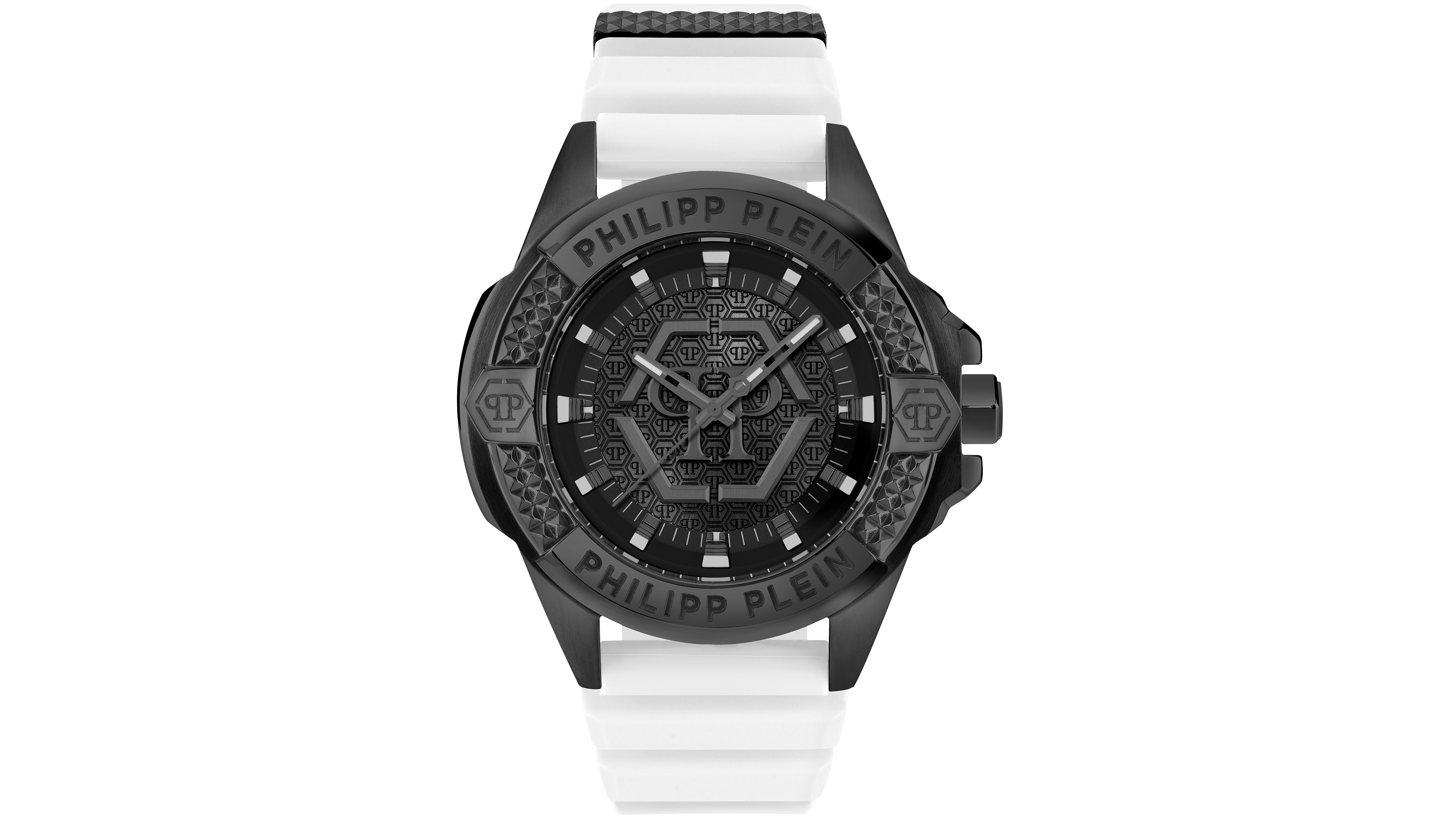 Philipp Plein Majesty Men's White Silicone Strap Watch 45mm