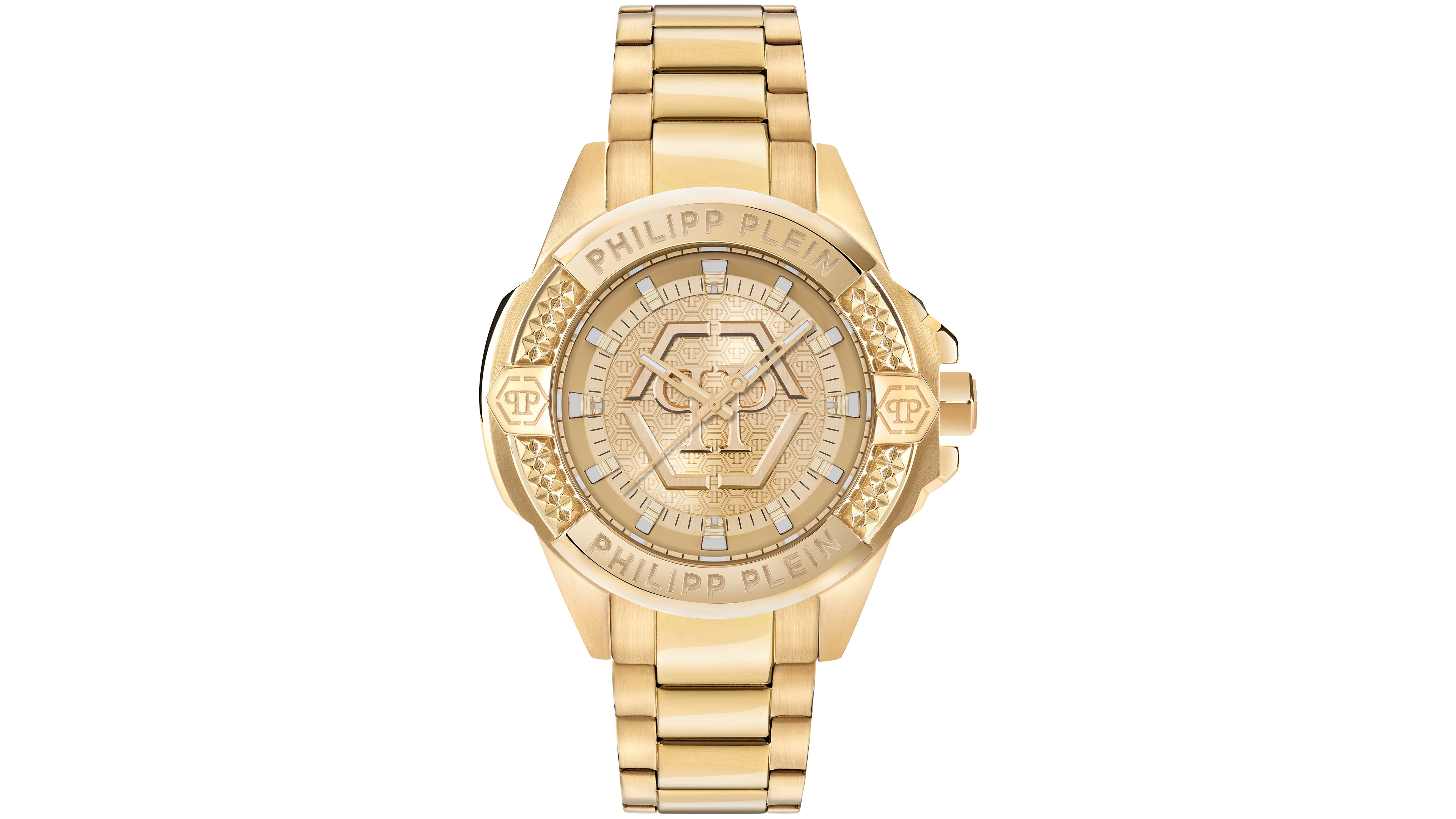 Philipp Plein Majesty Men's Ip Yellow Gold Stainless Steel Bracelet Watch 45mm