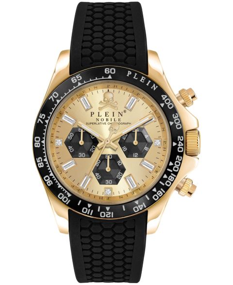 Мужские часы Philipp Plein Black Silicone Strap Watch 43mm