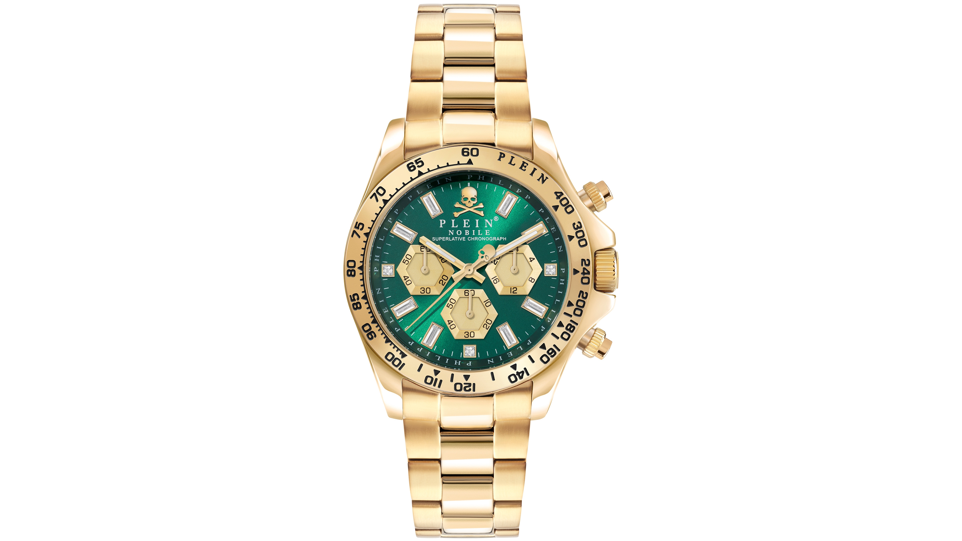 Philipp Plein Nobile Men's Ip Yellow Gold Stainless Steel Bracelet Watch 43mm