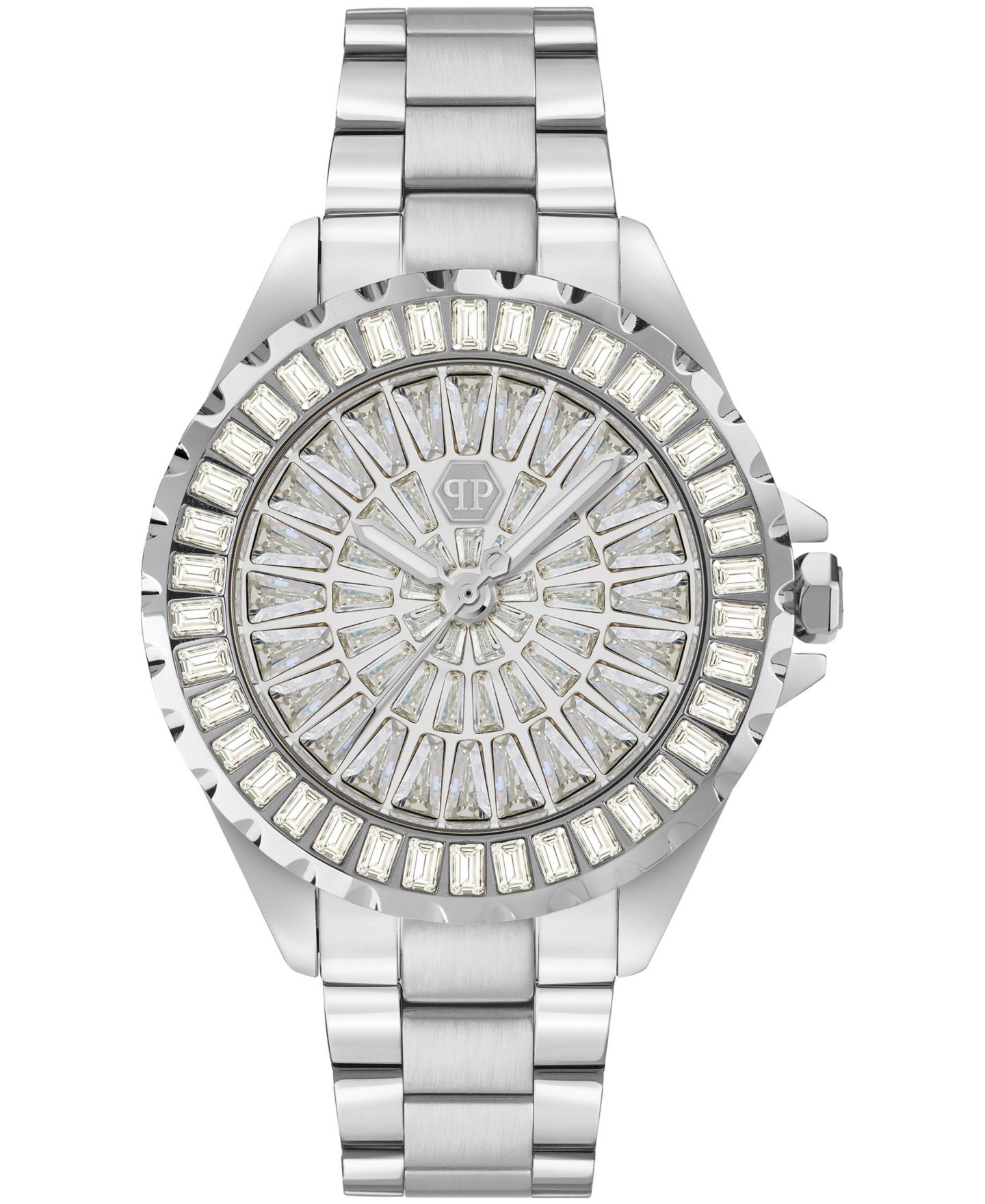 Женские часы Philipp Plein Heaven Silver Stainless Steel Bracelet Watch 34mm — фото 1