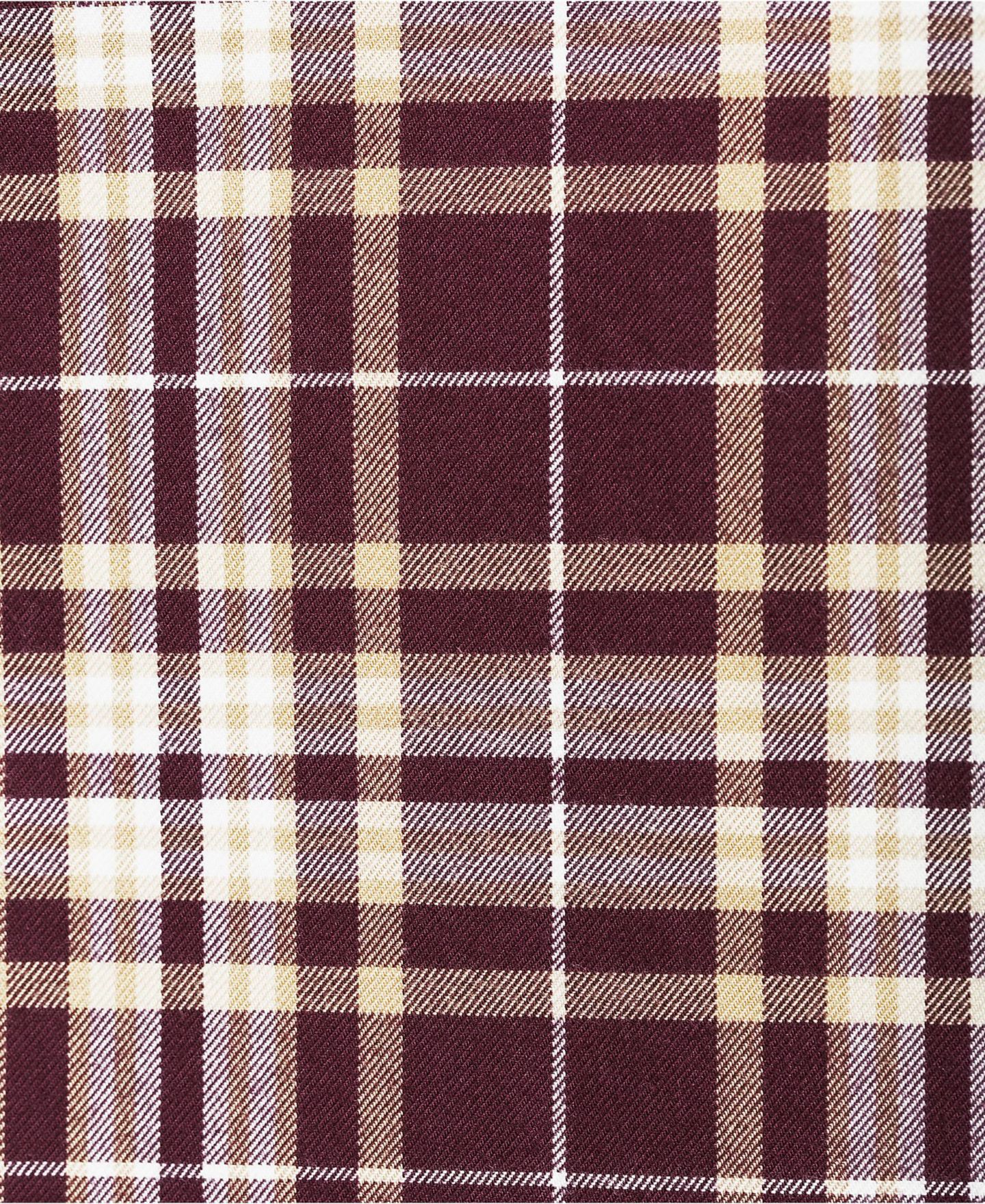 Мужская рубашка Lands' End Tailored Fit No Iron Twill Long Sleeve, цвет: Бордовый / Рыжевато-коричневый клетчатый — фото 4