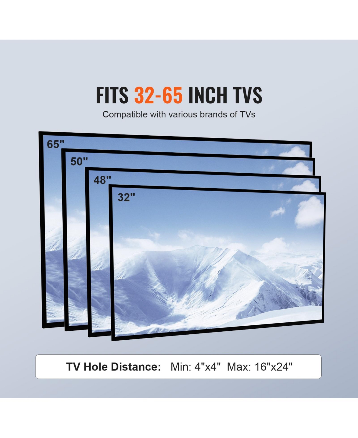 Sugift Swivel Height Adjustable Tv Stand Mount for 32 to 65 in TVs with 0.4in Tempered Glass Base