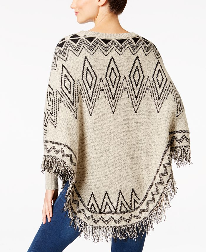 Fringe Poncho Sweater main image 1