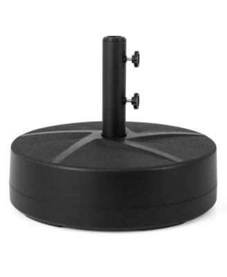 Patio Round Umbrella Base with 2 Adjustable Knobs and 3 Adapters Outdoor for Poolside