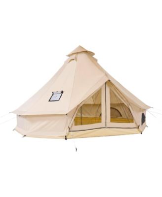 4 Seasons 13.12 feet Oxford Bell Tent for Camping with Stove Jack Waterproof for 4 People