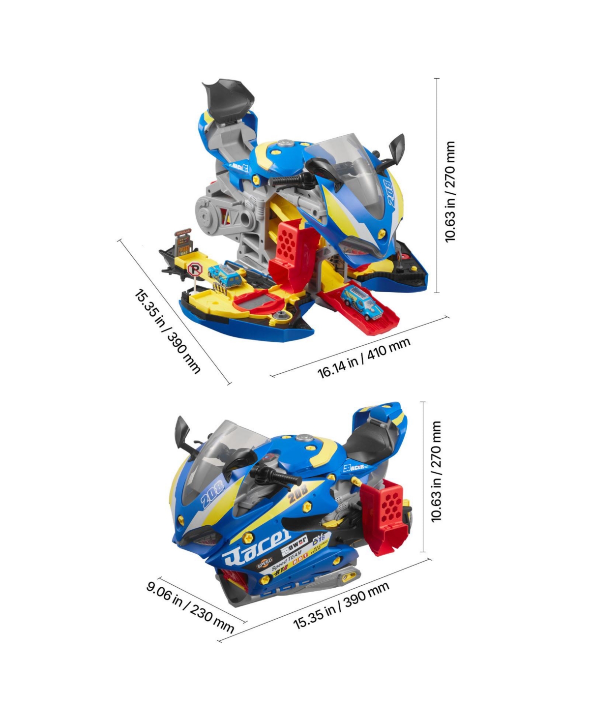 Sugift Motorcycle Lights and Sounds 25-Piece Playset, Ages 3+