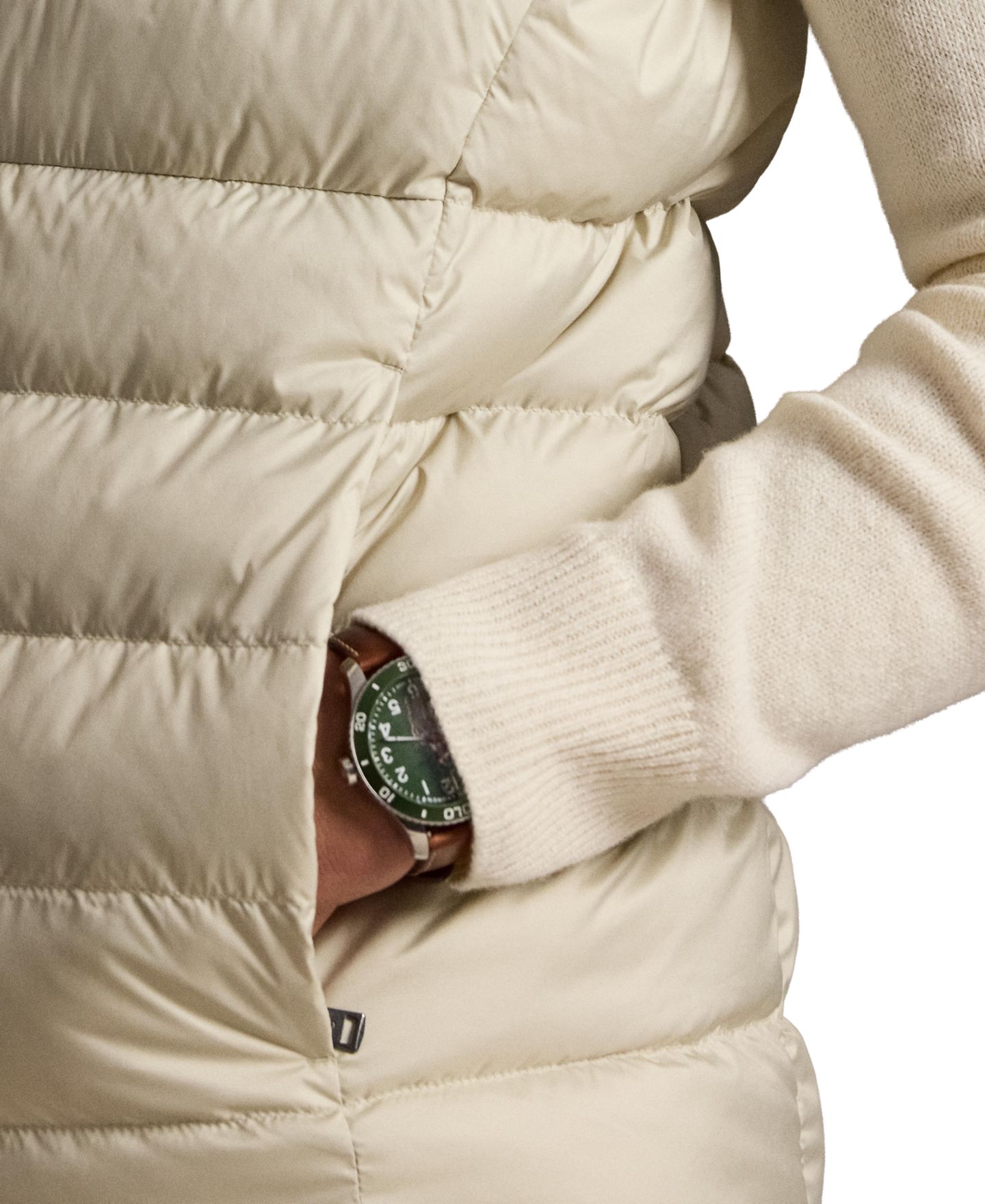 Мужской жилет Polo Ralph Lauren The Colden Packable Down Vest, цвет: Песочный — фото 3