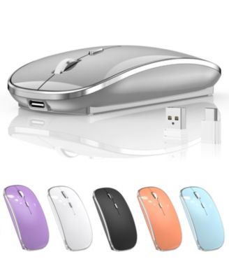 Rechargeable Silent Wireless Mouse Dual Mode 3 Adjustable DPI Portable