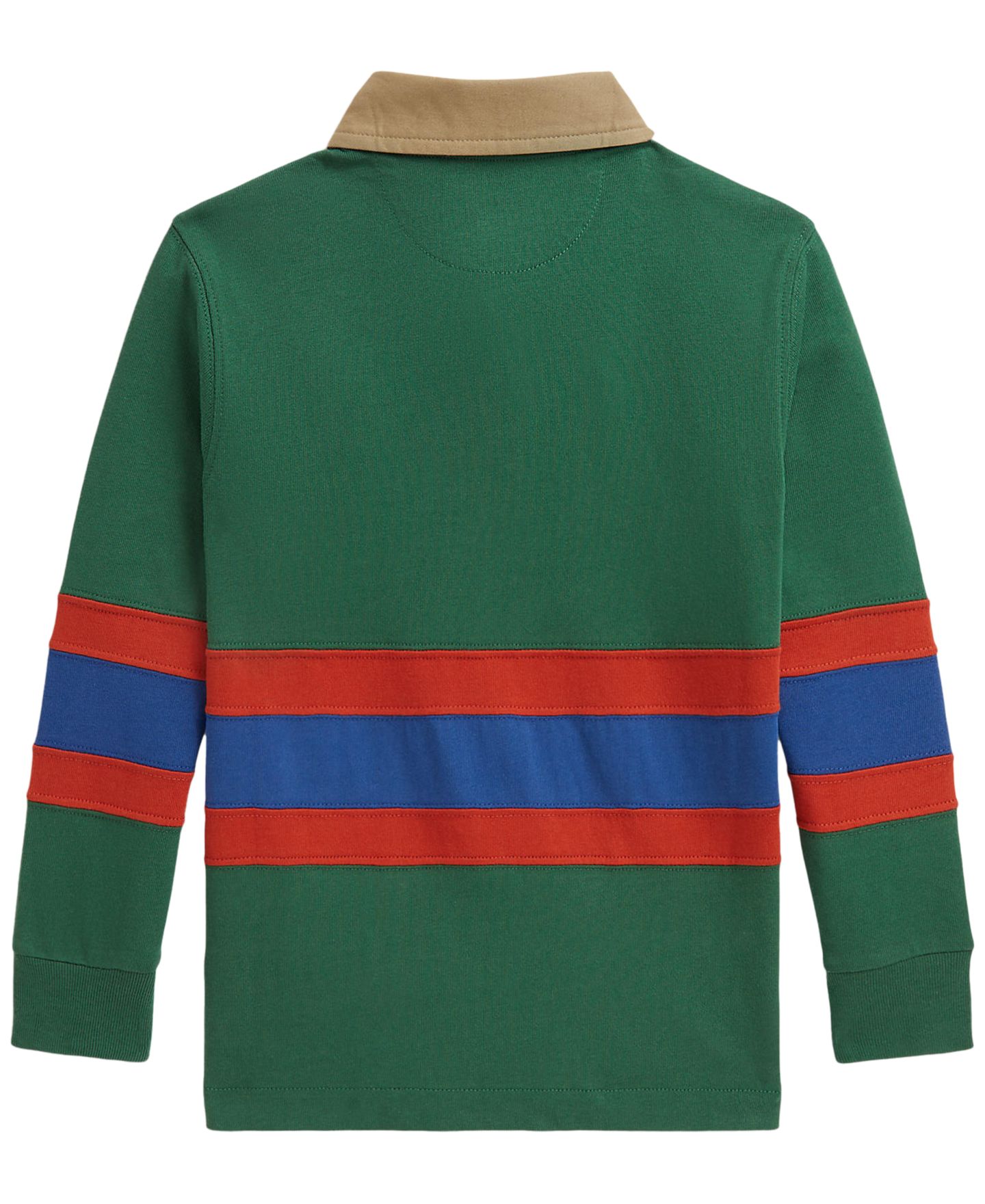 Рубашка Polo Ralph Lauren Polo Sportsman Cotton Rugby Shirt для мальчиков, цвет: Зелёный разноцветный — фото 2