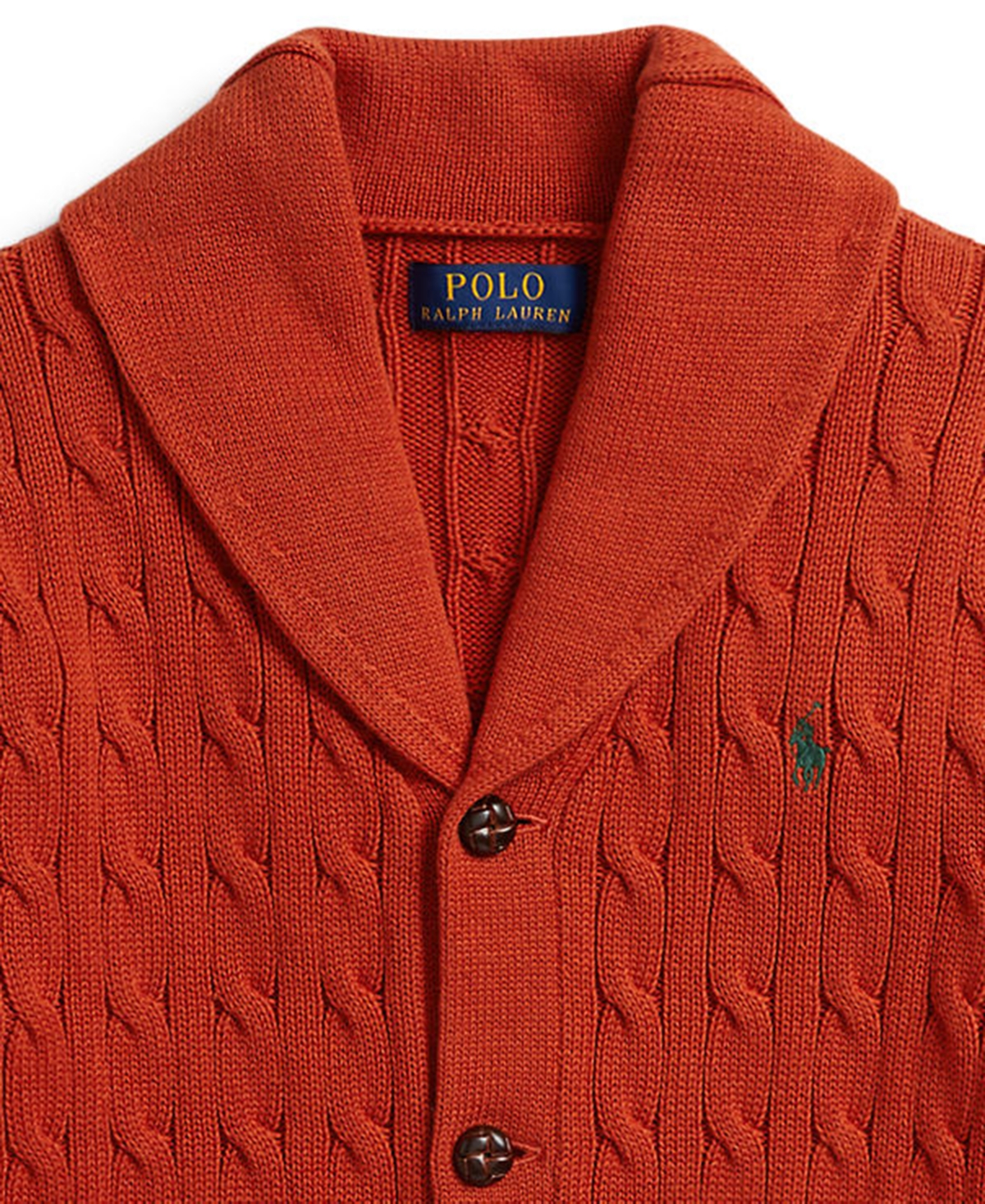 Polo Ralph Lauren Boys' 8-20 Cable-Knit Cotton Shawl Cardigan