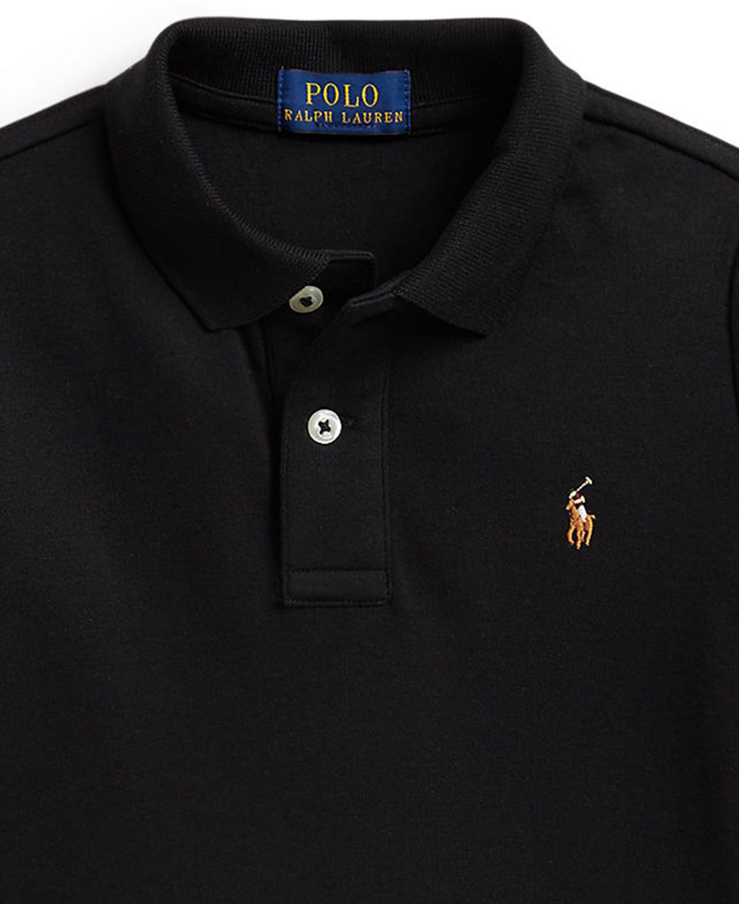 Поло Polo Ralph Lauren Soft Cotton Long-Sleeve Polo Shirt для мальчиков, цвет: Чёрный — фото 3