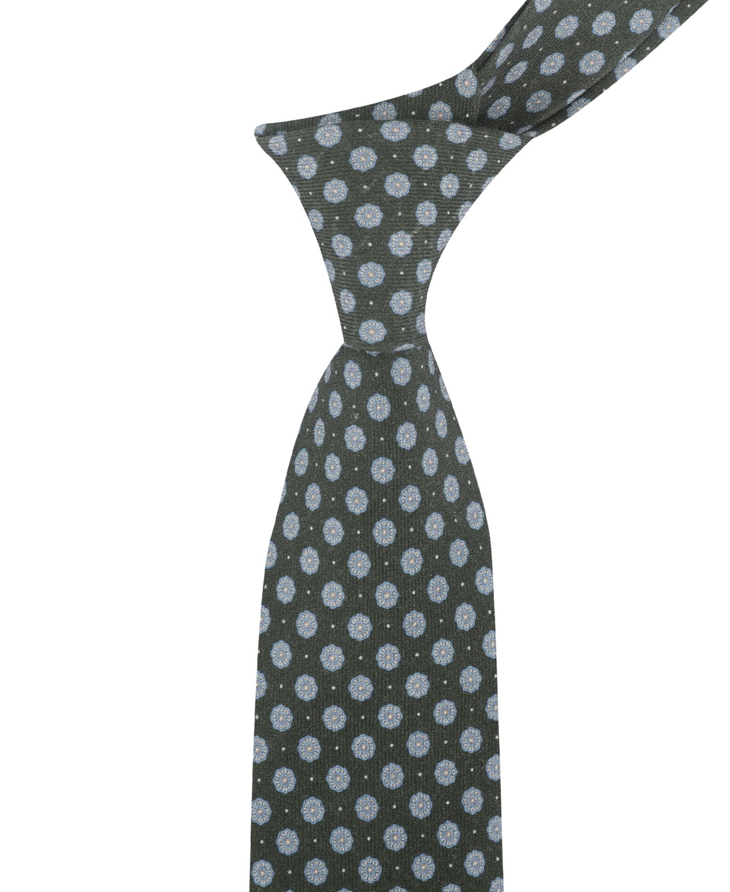Мужской галстук Tommy Hilfiger Quinby Printed Medallion Classic Tie, цвет: Тёмно-зелёный — фото 5