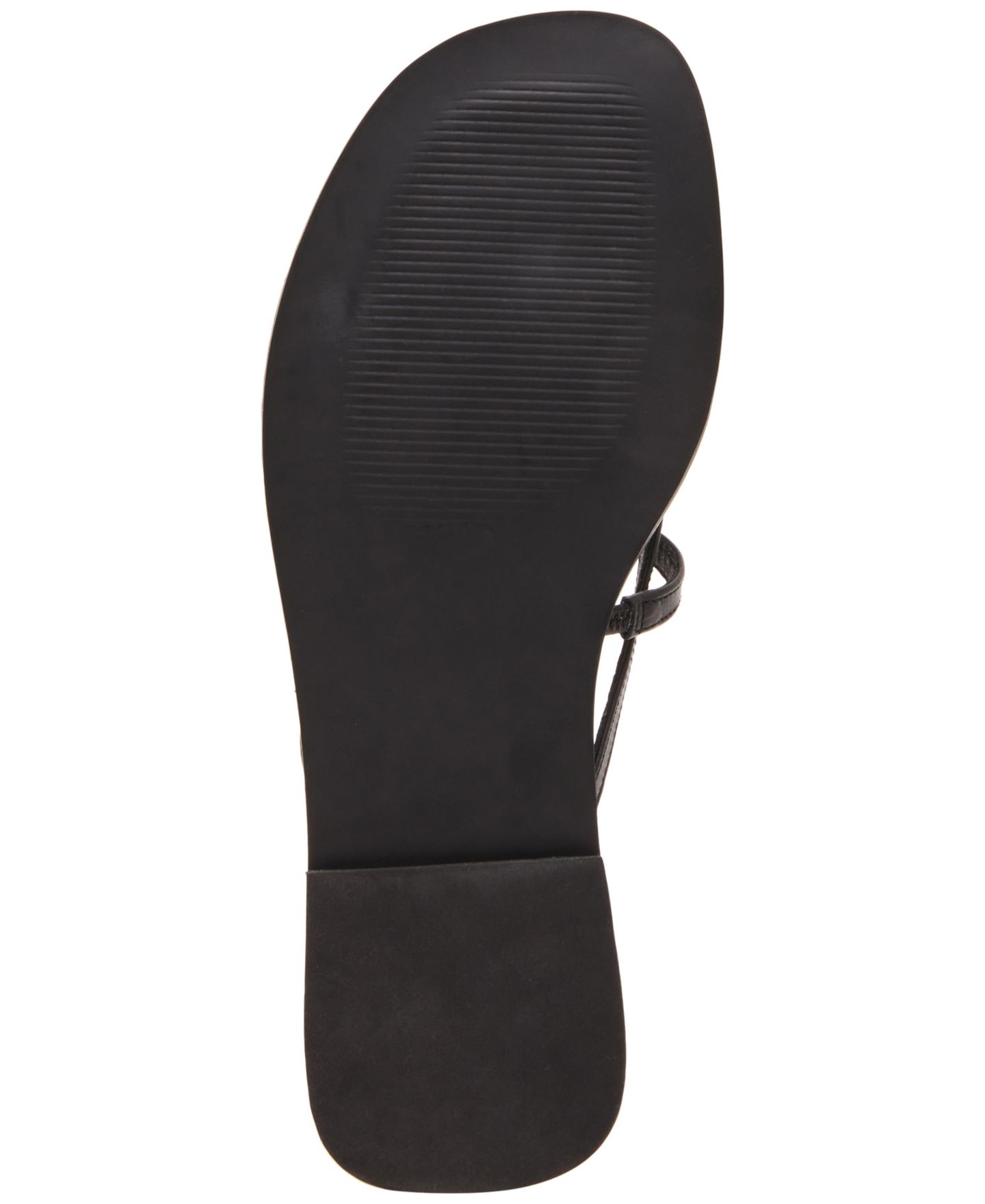 Женские сандалии Steve Madden Catalina Turnlock Strappy Flat Thong, цвет: Чёрный кожаный — фото 5