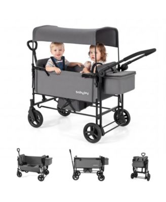 Baby 2 in 1 Baby Stroller Folding High Landscape Pushchair with Bassinet Mode