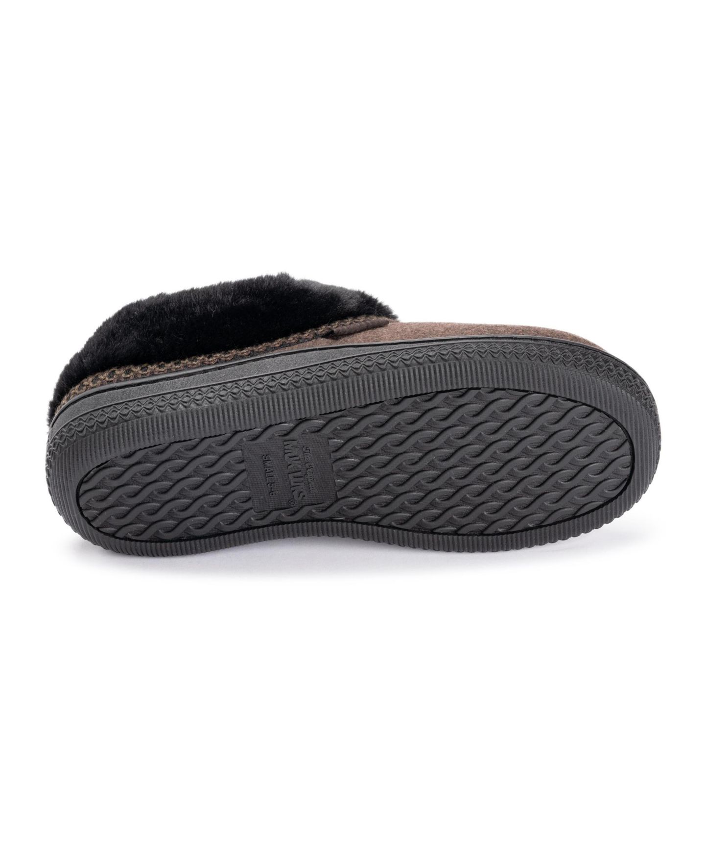 Женские тапочки MUK LUKS Neira Faux Wool Clog Slippers, цвет: Коричневый меланжевый — фото 4