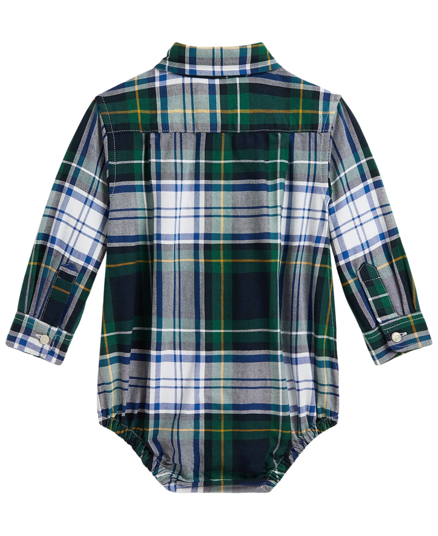 Боди Oxford, хлопок — Polo Ralph Lauren, цвет: Белый зелёный разноцветный — фото 2