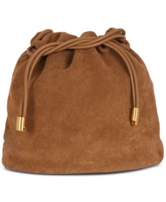 Suede Leather Convertible Small Crossbody Handbag