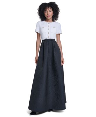 Women's Textured Maxi A-Line Gown