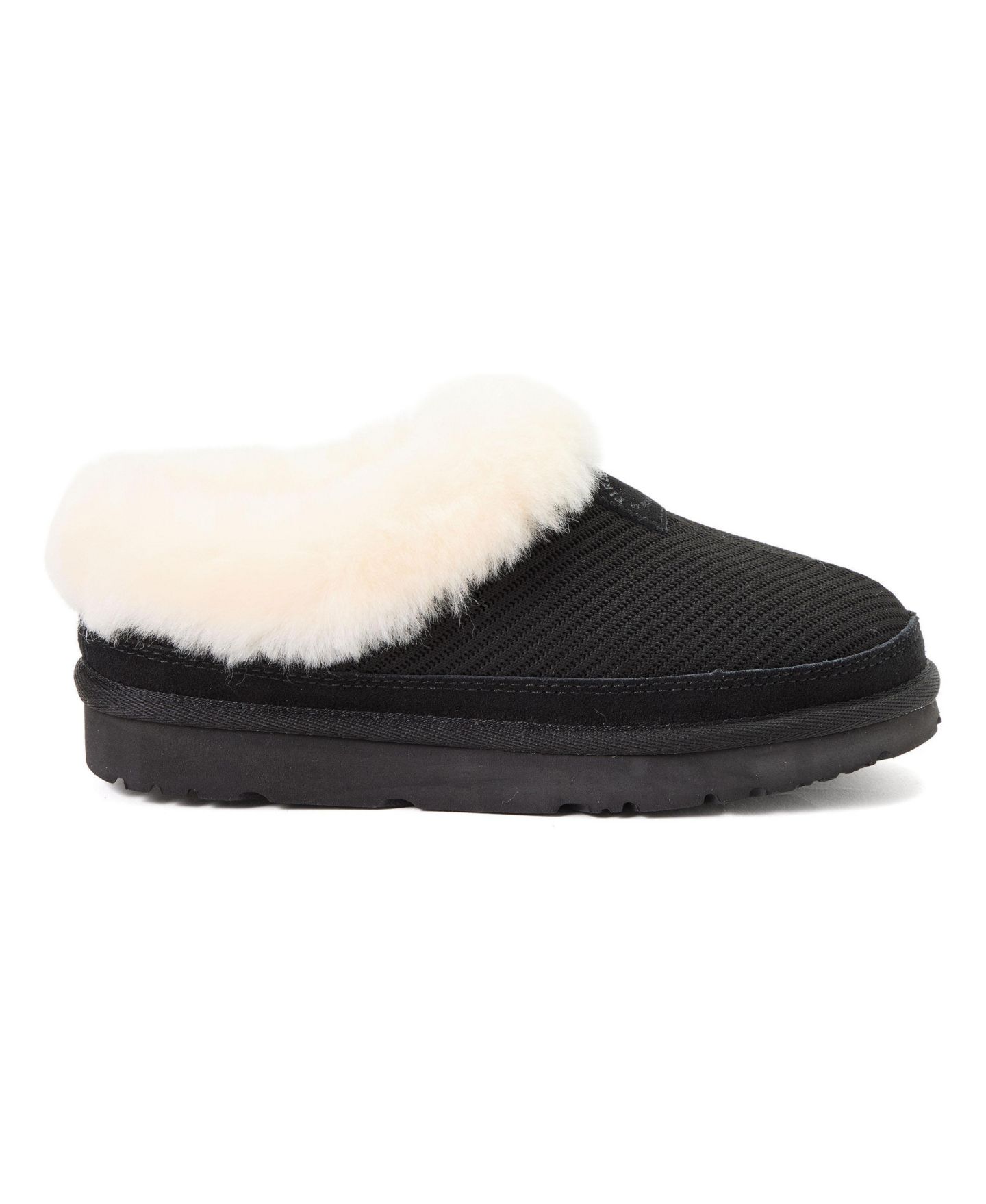 Женские сабо Dearfoams Fireside by Adelaide Sport Knit Clog Water Repellent Slippers, цвет: Чёрный — фото 2