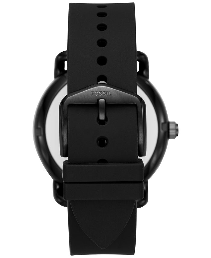 Fossil Q Gen 2 Wander Black Silicone Strap Touchscreen Smart Watch 45mm ...