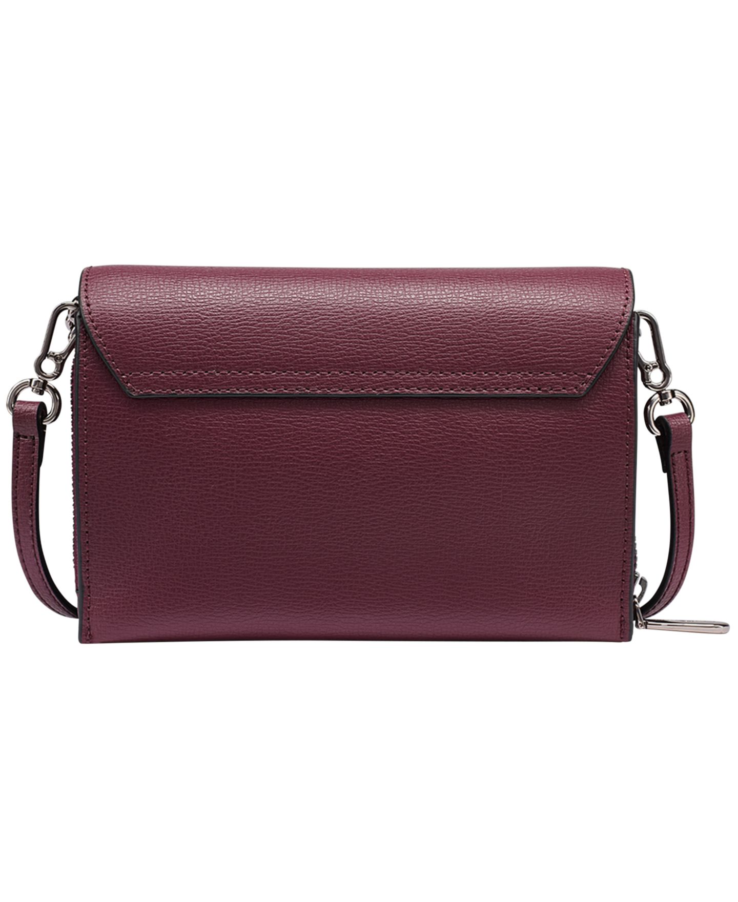 Женская сумка KARL LAGERFELD PARIS Lourdes Mini Leather Crossbody Handbag, цвет: Вишнёвый сливовый — фото 2