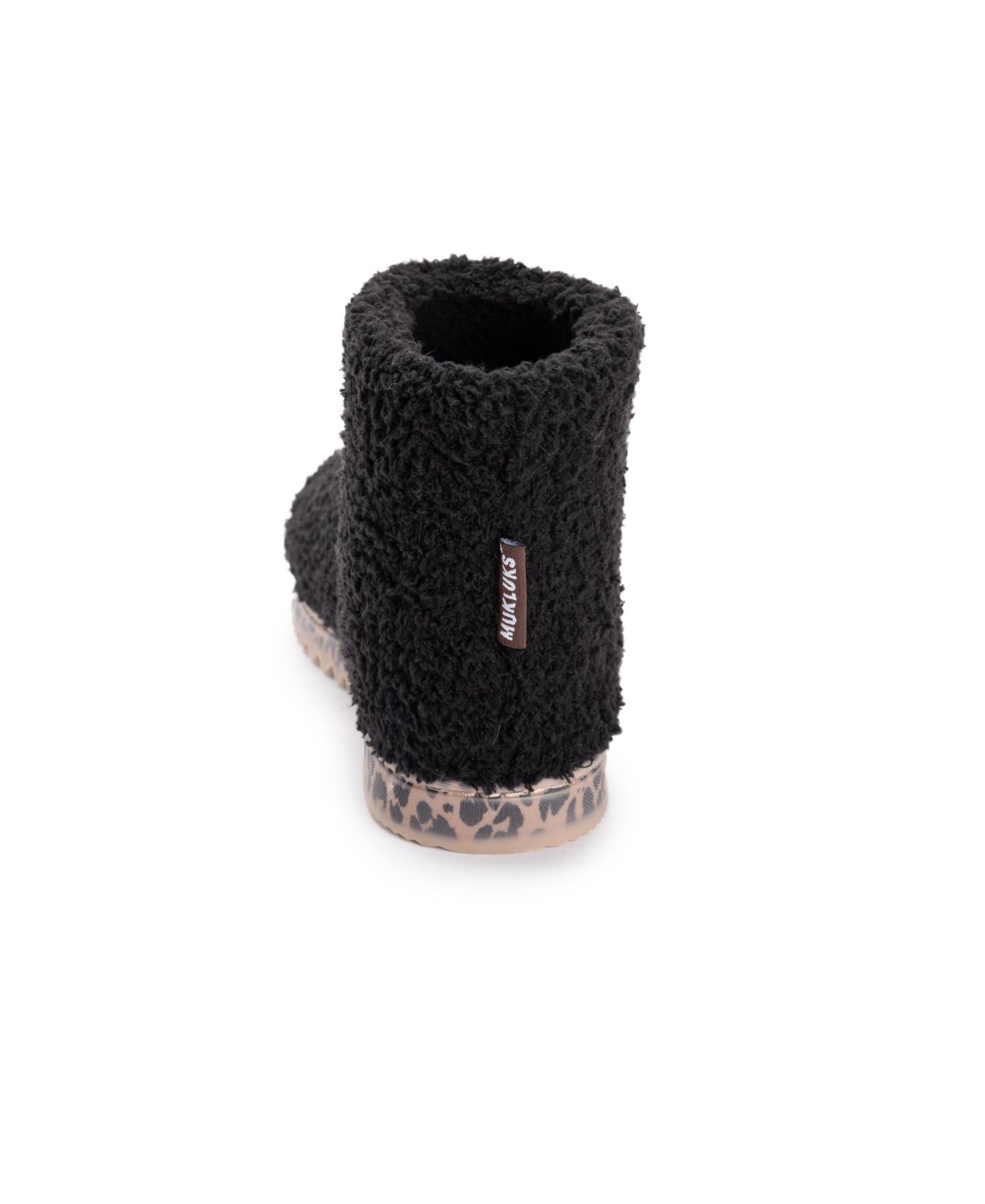 Женские тапочки MUK LUKS Fabiola Bootie Slippers, цвет: Чёрный — фото 3