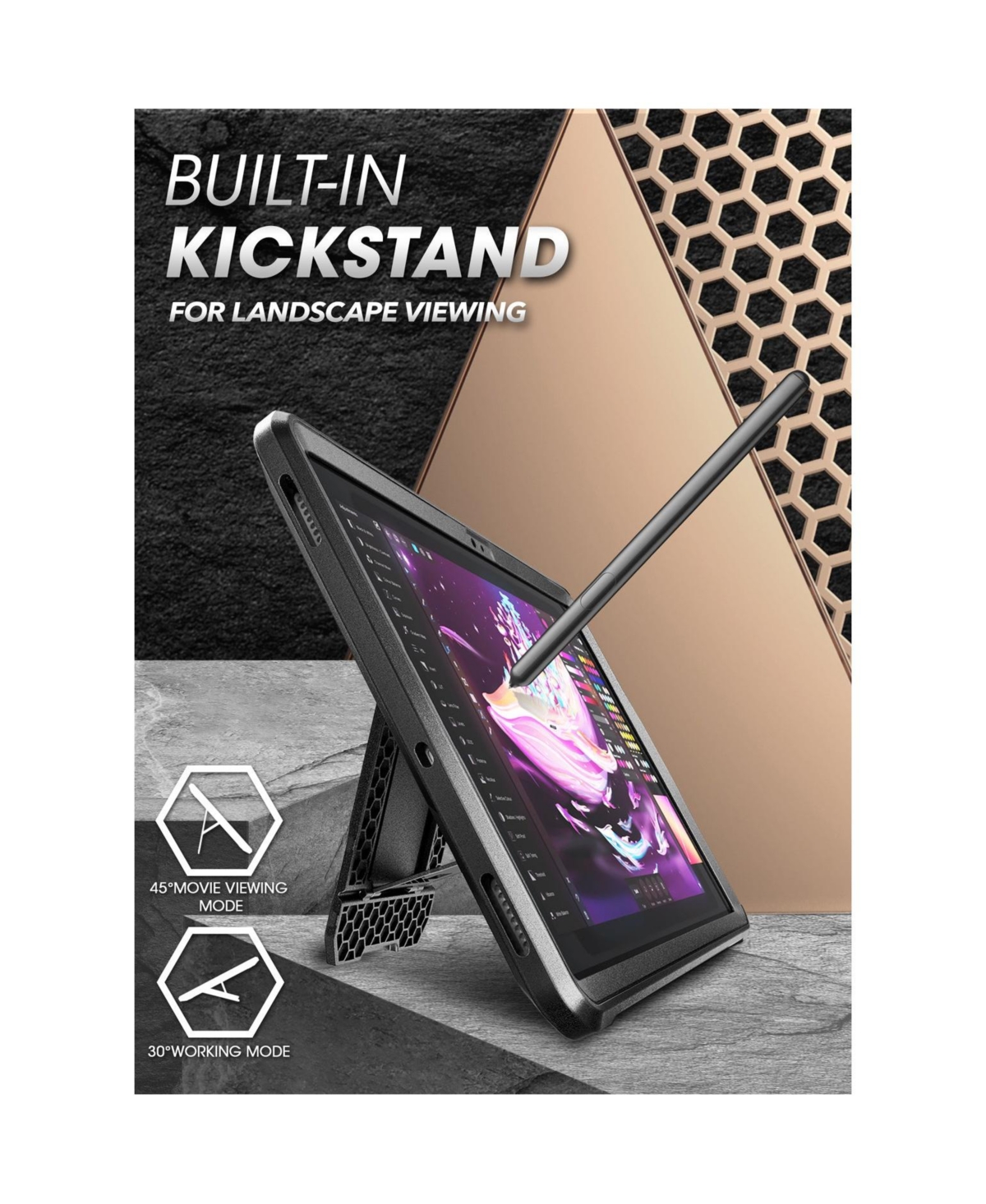 Supcase Ub Pro Rugged Case for the Galaxy Tab S10 Fe 10.9" (2025) - Built-In Screen Protector, Kickstand, 20 feet Drop Protection