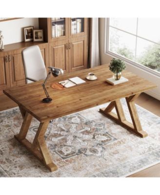 63" Solid Wood Executive Desk,Computer Desk,Writing Table