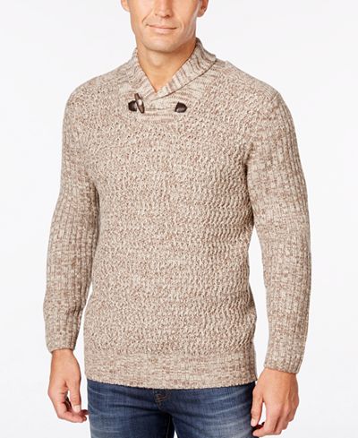 Weatherproof Vintage Men's Shawl-Collar Sweater, Classic Fit