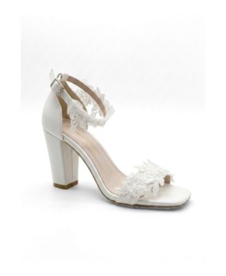 Forever and Always Shoes Women's Selia Block Heel Bridal Sandal