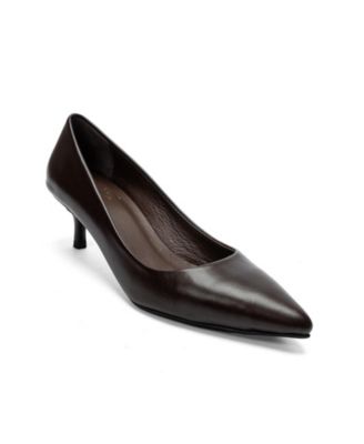 Forever and Always Shoes Women's Jalen Leather Stiletto Pump