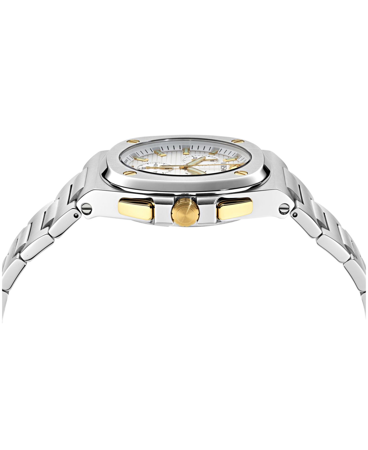 Мужские часы Versace Tolomeo Chrono Two-Tone Stainless Steel Bracelet Watch 40x49mm — фото 2