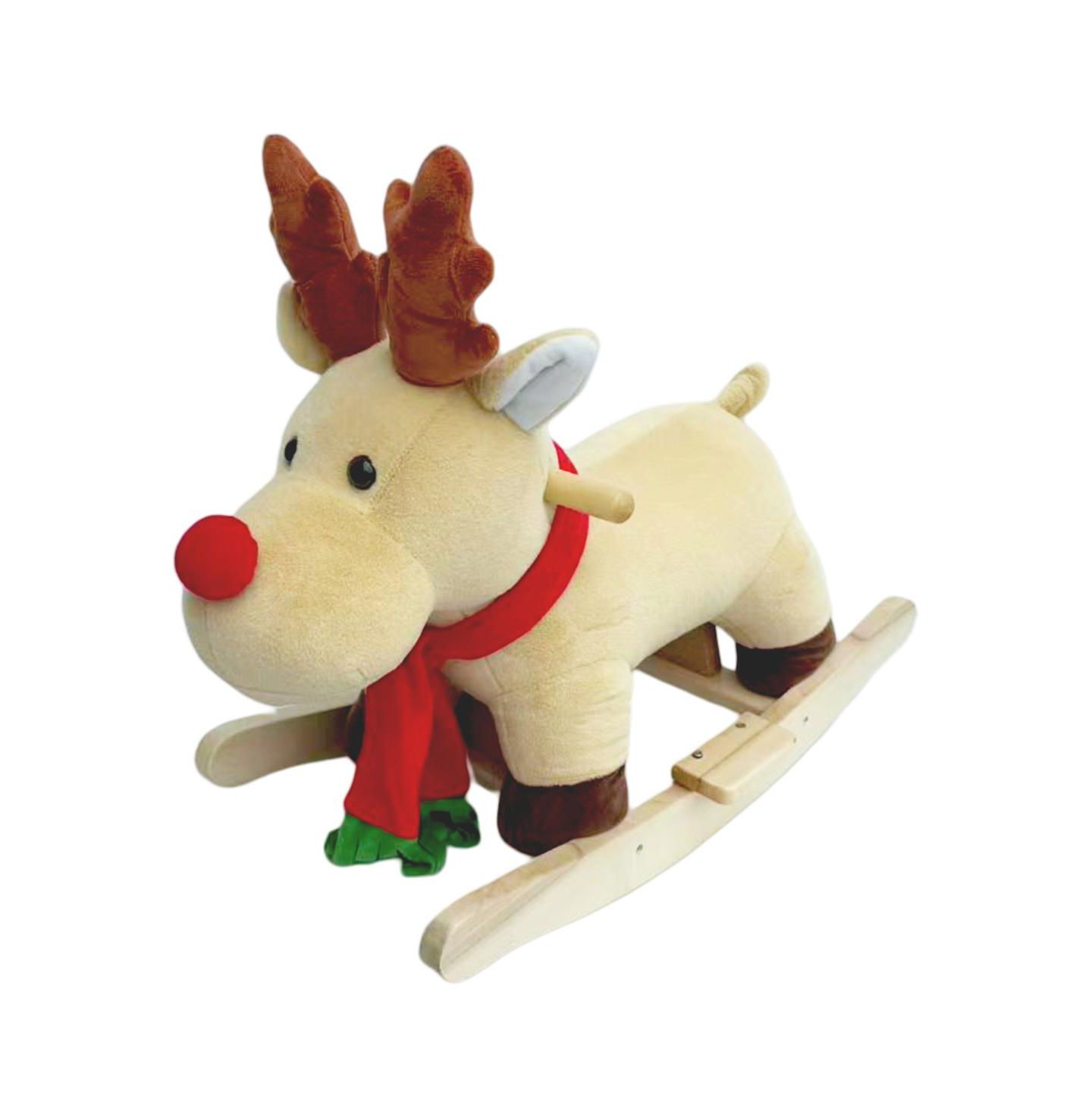 Детские игрушки YOBTOP Kids Plush Dinosaur Rocking Toy with Safety Belt, 110 lbs Capacity, Ages 1+, цвет: Абрикосовый — фото 8