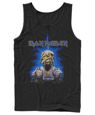 Men's Iron Maiden Mummy Eddie Lightning Graphic Tank Top