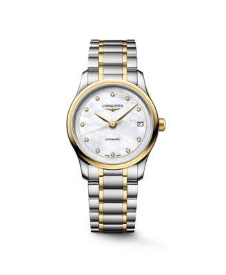 Women's Master Collection 18k Yellow Gold and Silver Stainless Steel Strap Watch 34mm