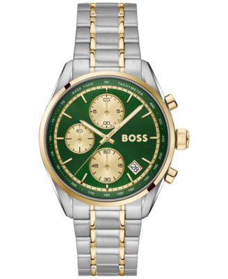 Men's Grand Prix Quartz Chrono Two-Tone Stainless Steel Watch 38mm