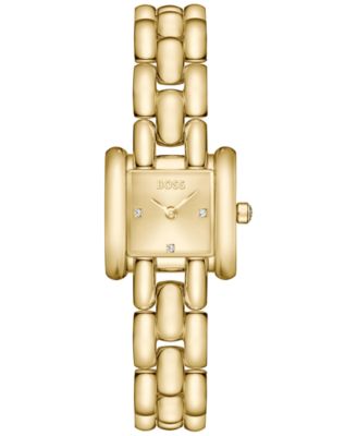 Women's Violet Quartz Ionic Plated Thin Gold Steel Watch 21mm
