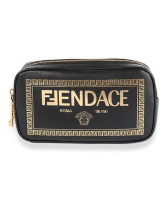 x Versace Fendace Black Logo Print Camera Case