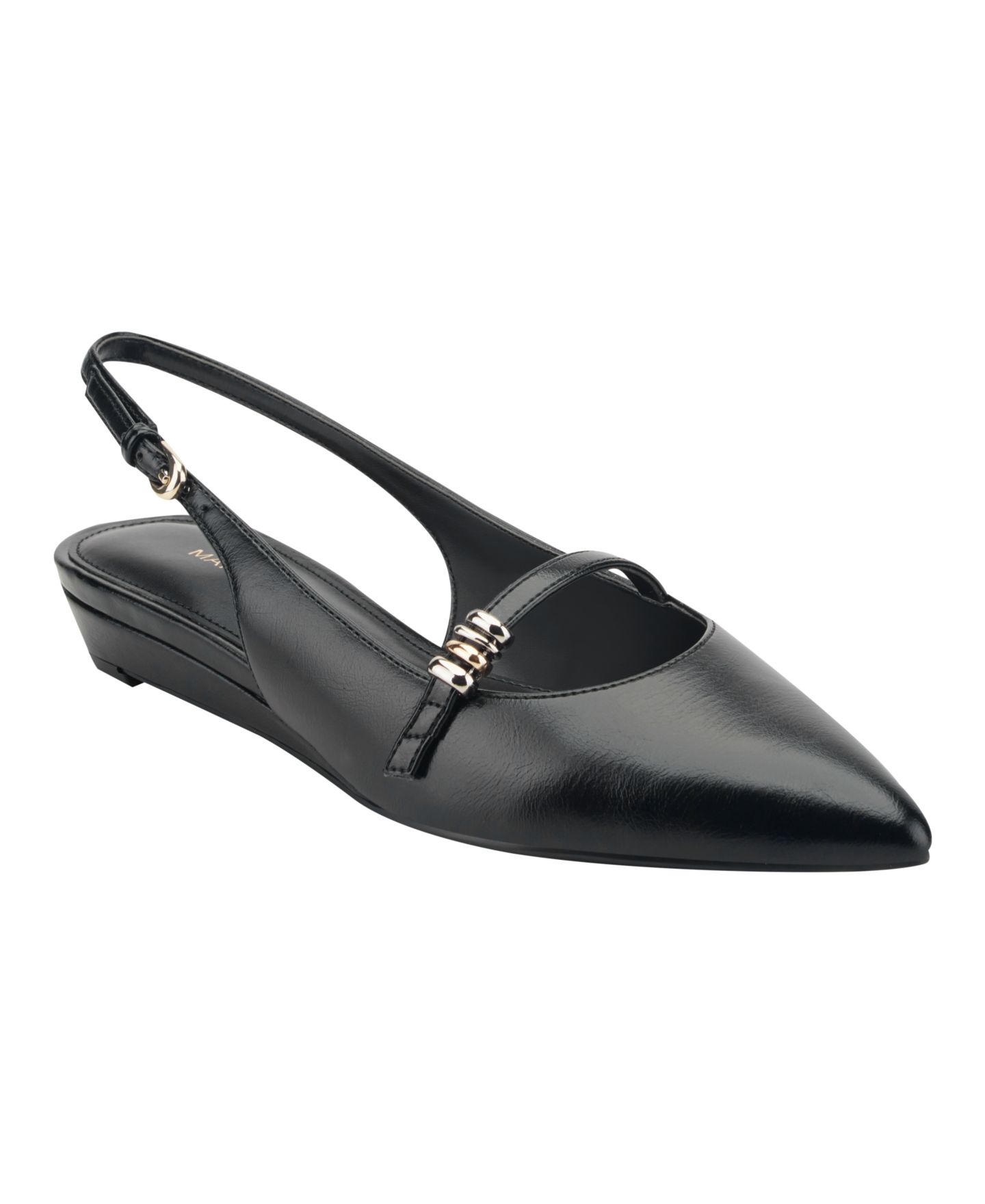 Женские балетки Marc Fisher Kindy Demi-Wedge Slingback Dress Flats, цвет: Чёрный — фото 1
