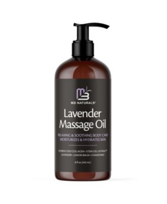 Lavender Massage Oil with Collagen and Stem Cells Fast-Absorbing Body Oil for Massage  8 Fluid Ounce