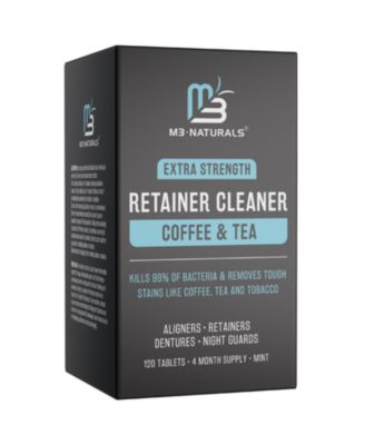 Coffee and Tea Retainer Cleaner Tablets Dental Appliance Cleaning Tablets 120 Count