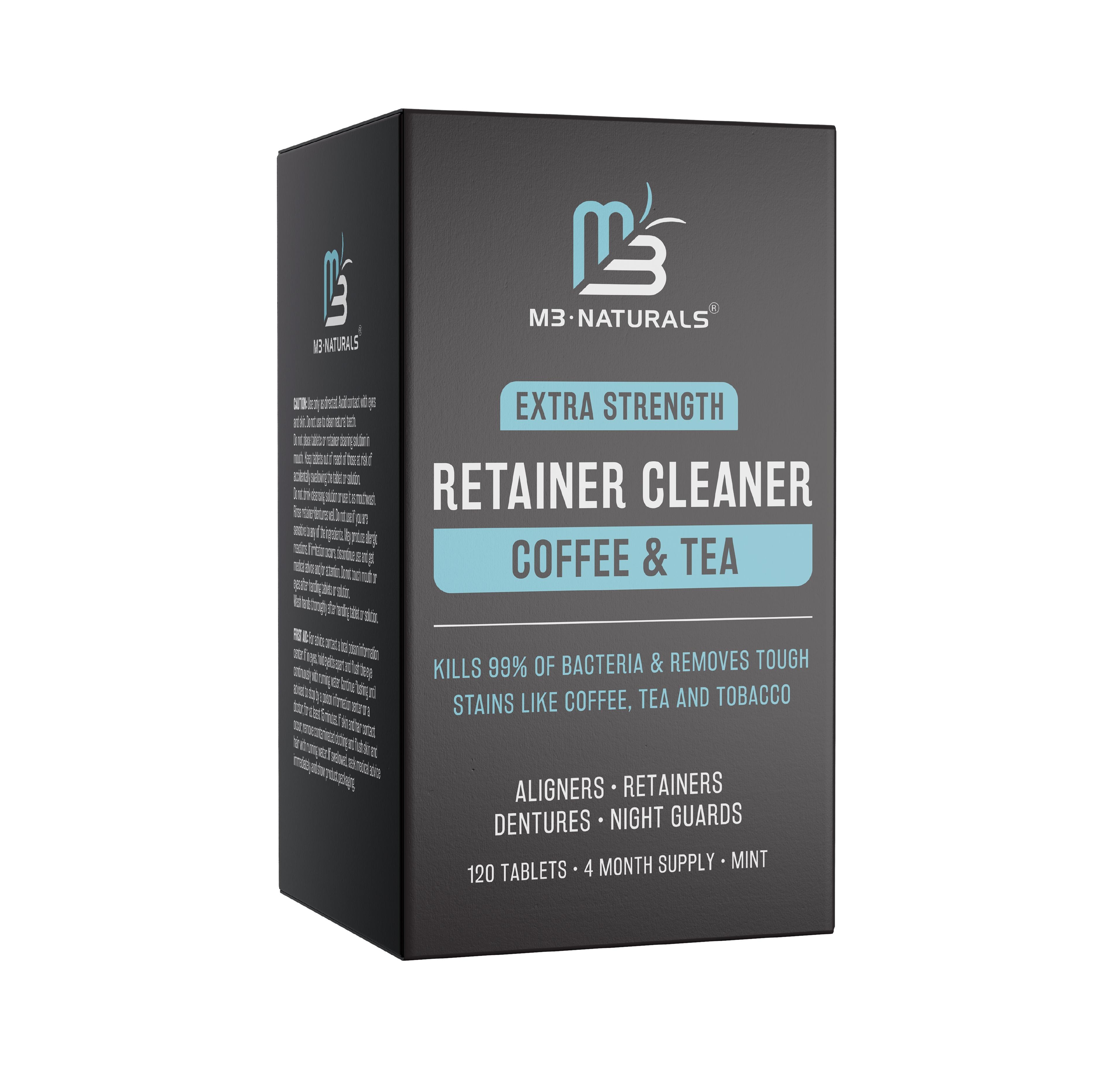 M3 Coffee and Tea Retainer Cleaner Tablets Dental Appliance Cleaning Tablets 120 Count