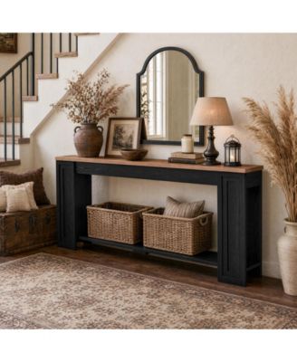 83-Inch Extra-Long 2-Tier Console Table, Farmhouse