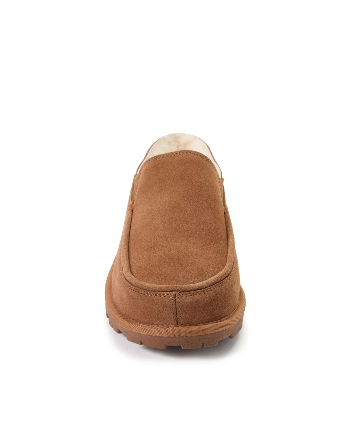 Мужские тапочки Dearfoams Shepparton Loafer Water Repellent Slippers, цвет: Каштановый — фото 5