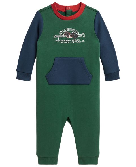 Комбинезон Polo Ralph Lauren Polo Sportsman Fleece Coverall для мальчиков-малышей, цвет: Зелёный разноцветный
