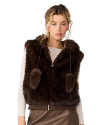 Women's Hooded Faux Fur Sophee Vest