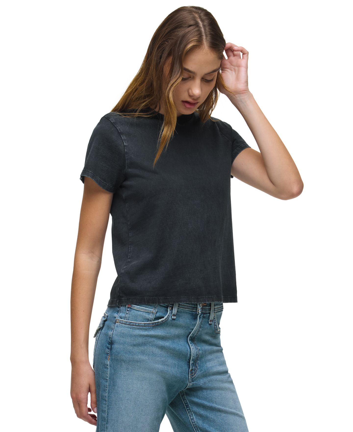 Женская футболка Hudson Jeans Relaxed Crewneck Short-Sleeve Cotton, цвет: Минеральный варёный — фото 2