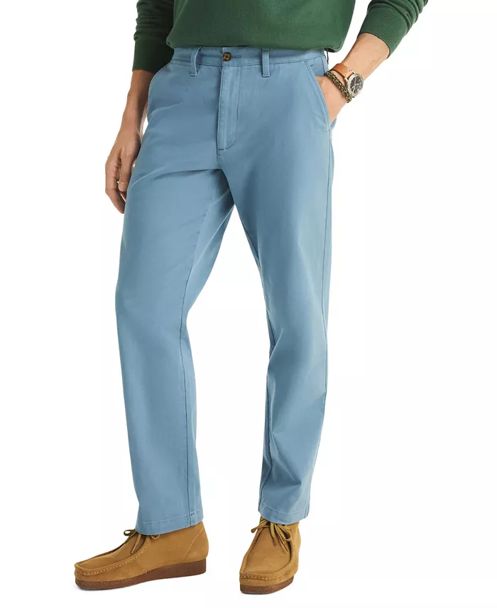 Men's Classic-Fit Stretch Solid Flat-Front Chino Deck Pants - thumbnail 9