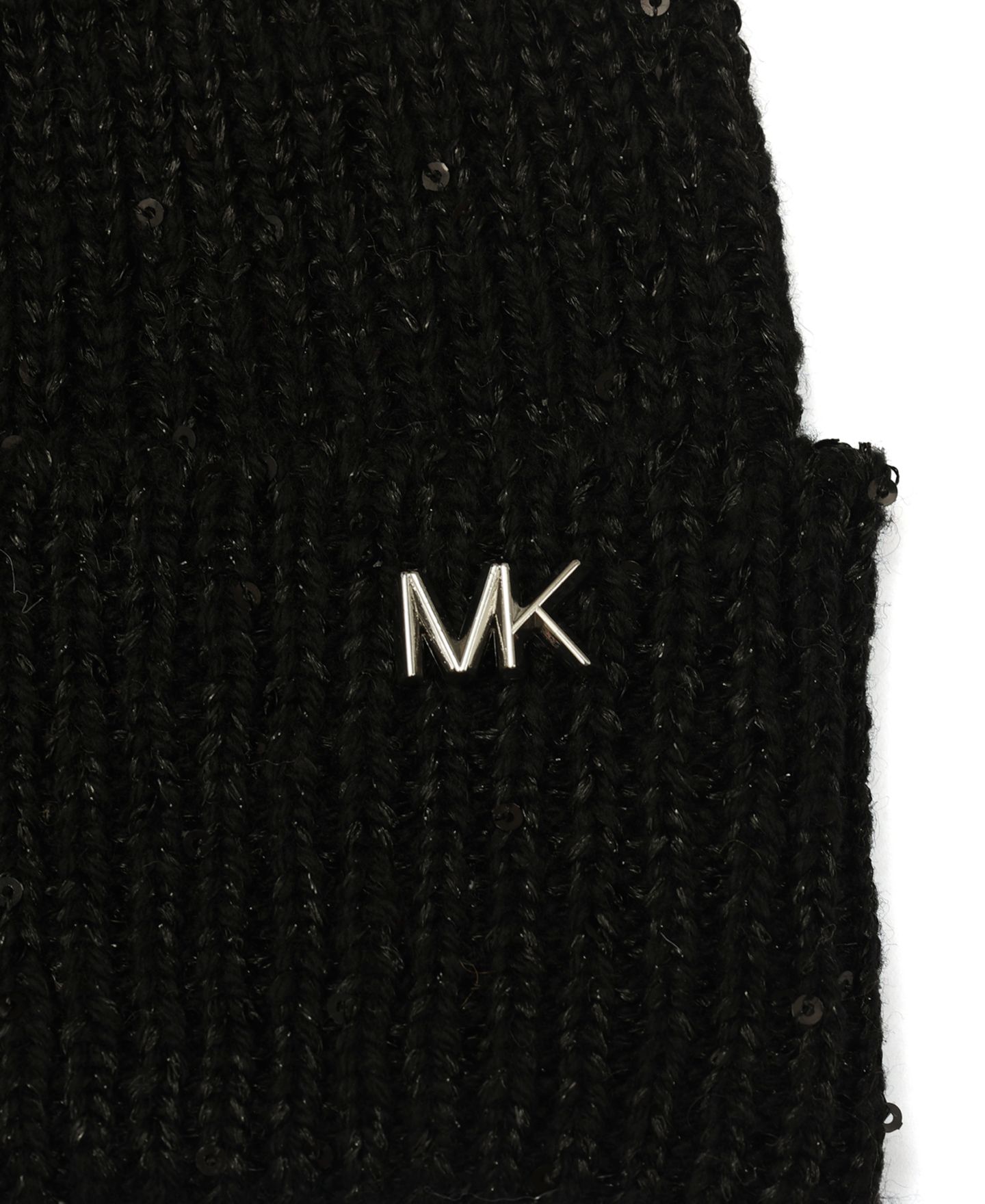 Женский головной убор Michael Kors Metallic Sequin Cuff Hat, цвет: Чёрный — фото 3